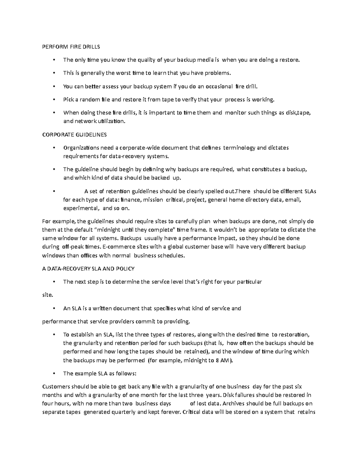 Perform fire drills PERFORM FIRE DRILLS The only time you know the