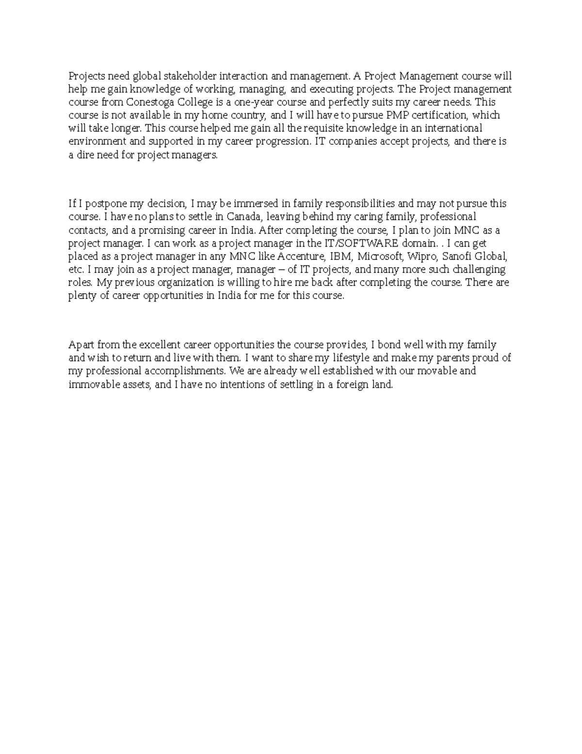 Demo document revision material Projects need global stakeholder