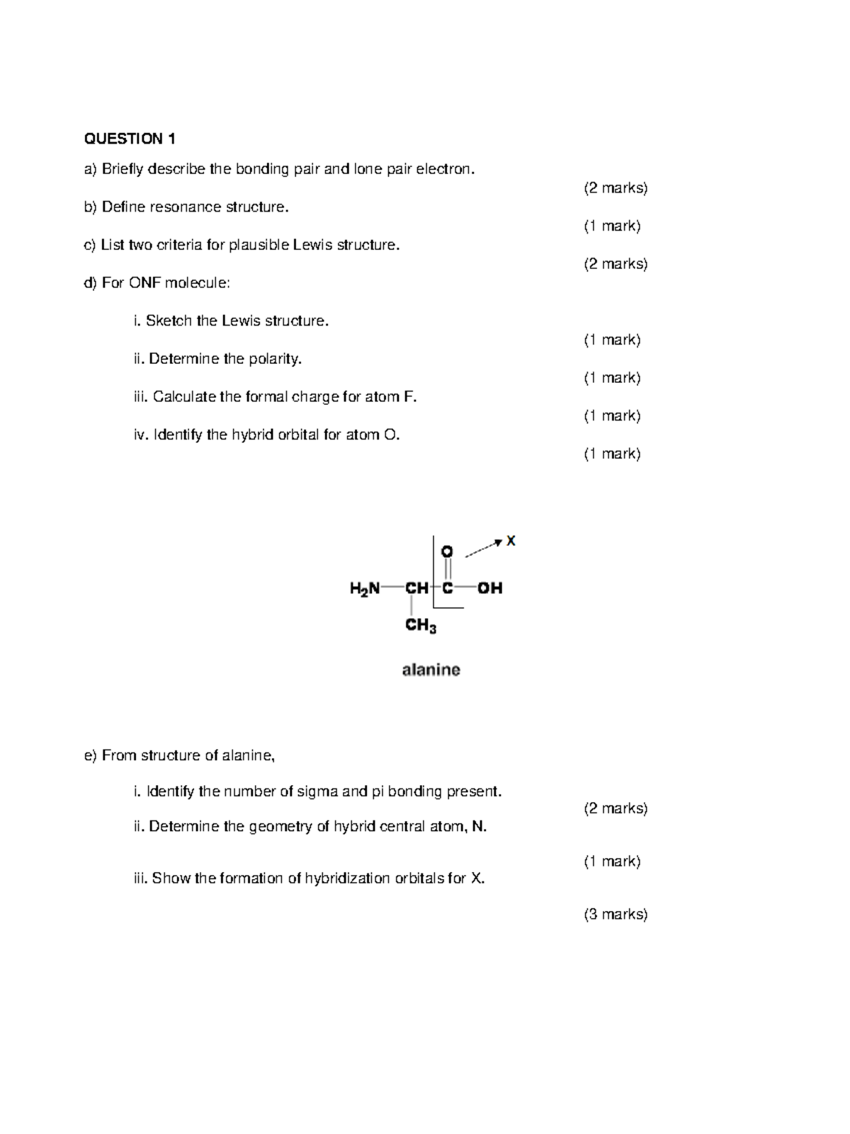 Tutor Extra 1 - Inorganic CHM - QUESTION 1 a) Briefly describe the ...