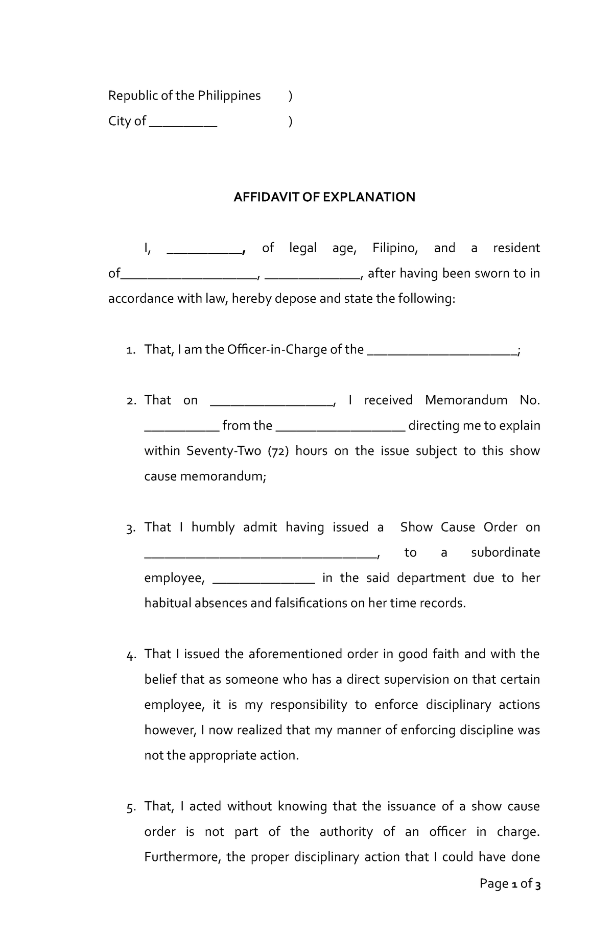 Affidavit Of Single Status Sample Philippines 7147