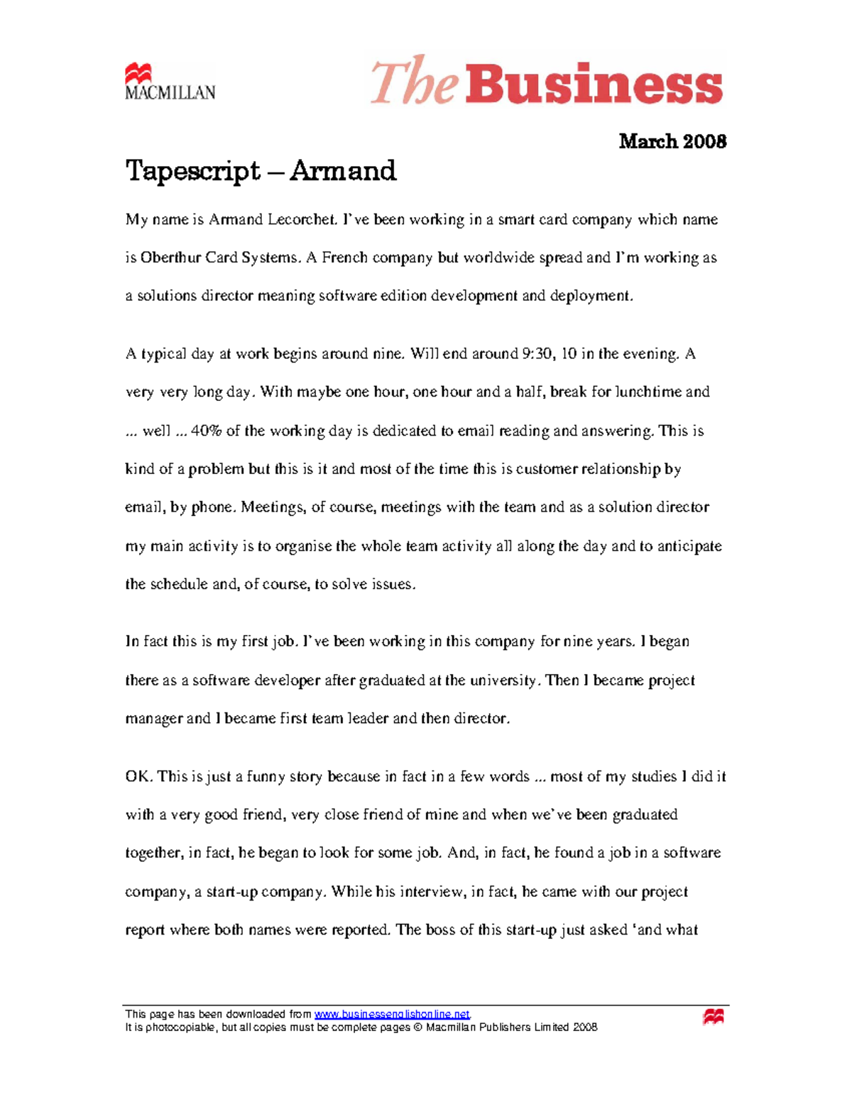 Armand-Transcript - english Alex-Transcript for the students to learn ...