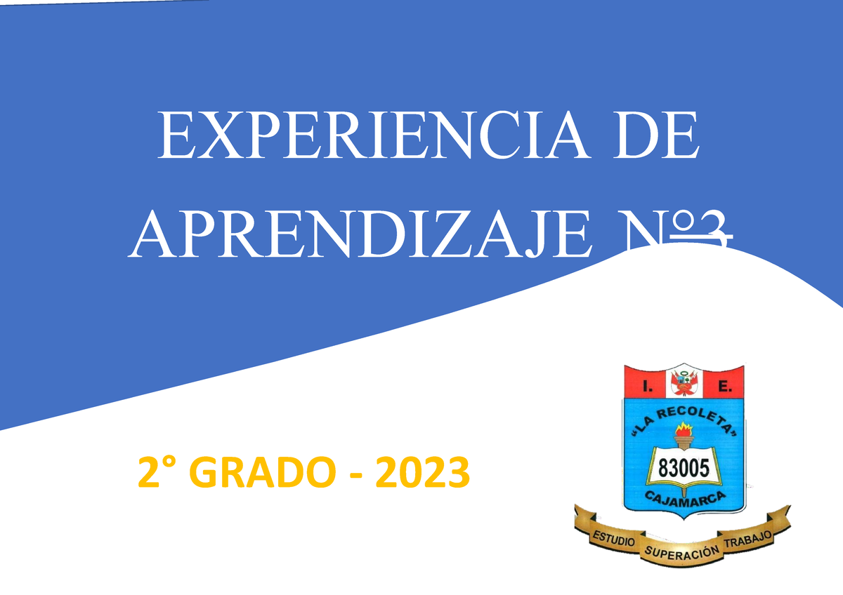 Experiencia DE Aprendizaje N° 3 -m - EXPERIENCIA DE APRENDIZAJE N° 2 ...