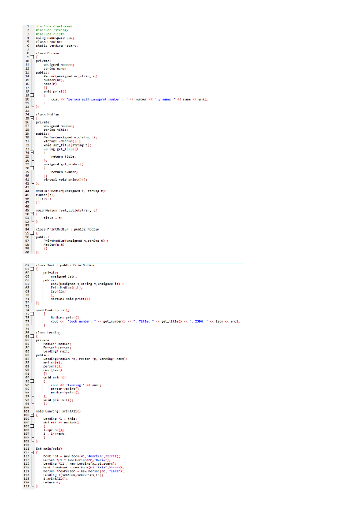 C++-example code solutions - Objektorientierte Programmierung - Studocu