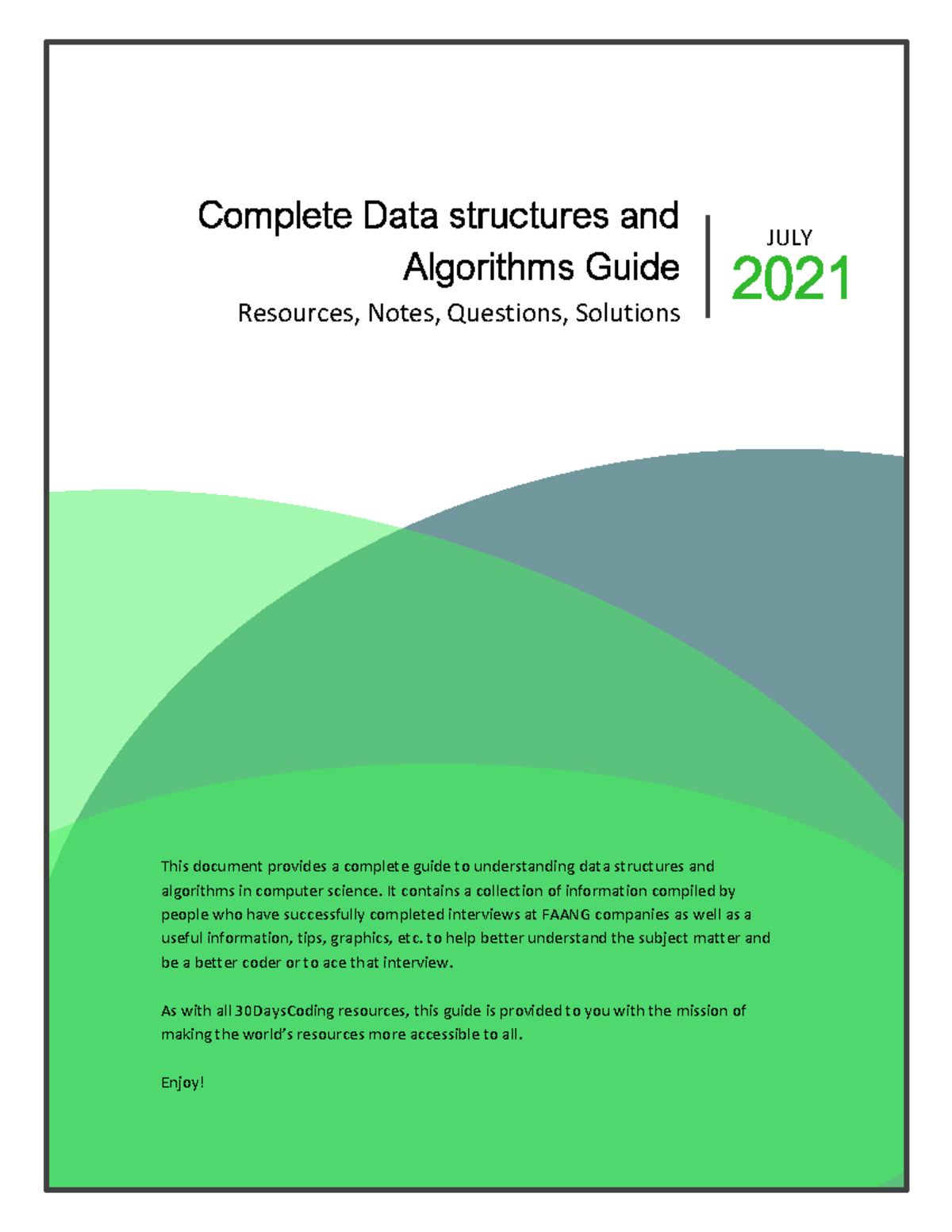 Data Structures and Algorithms - This document provides a complete ...