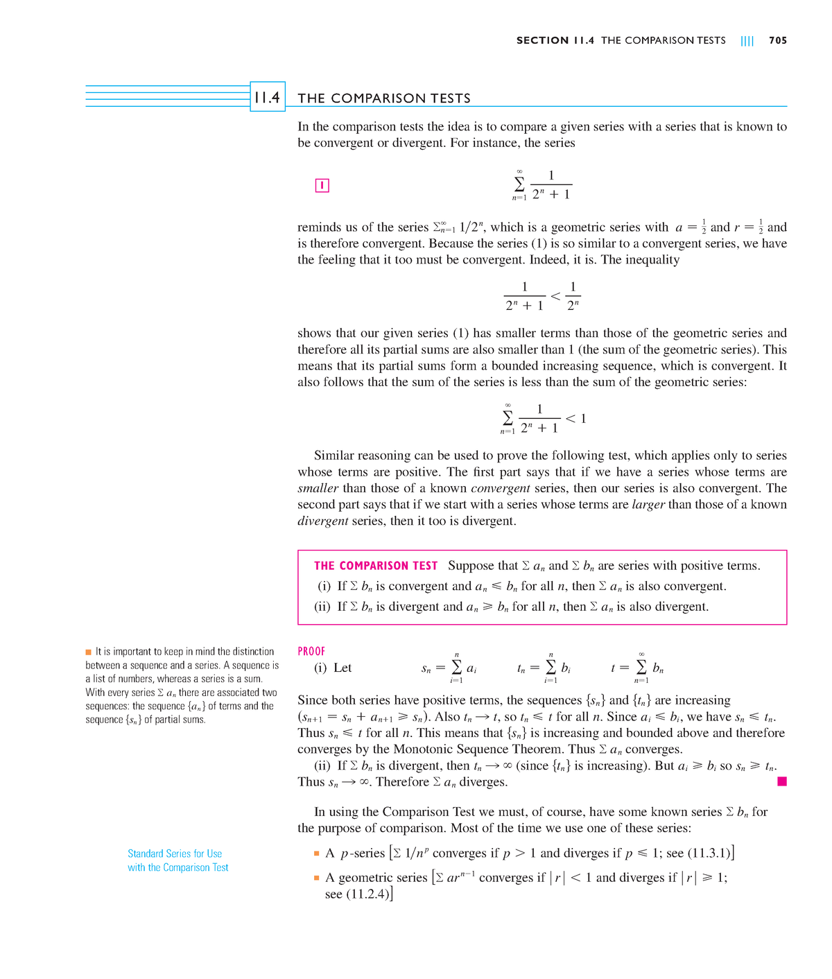 Math Ch 11-4 - Math Work - THE COMPARISON TESTS In The Comparison Tests ...