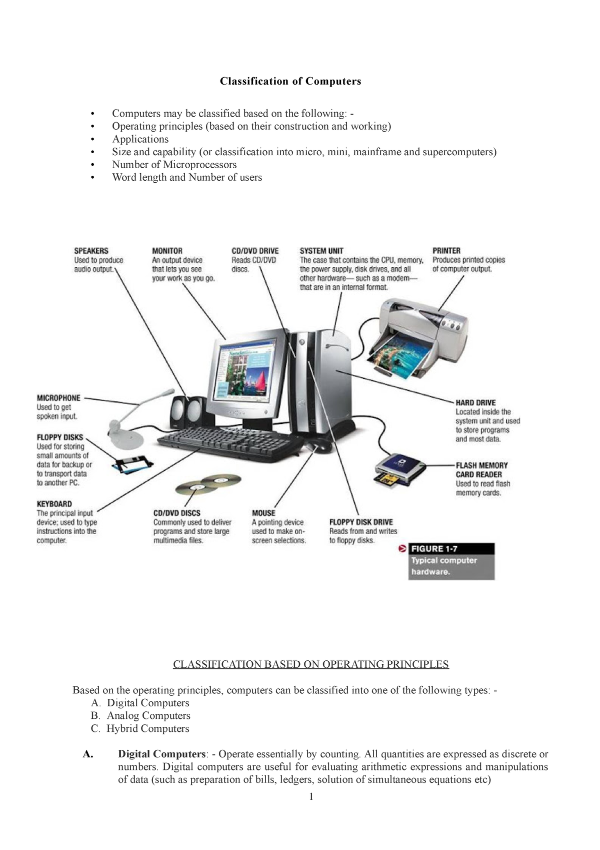 2 Classification Of Computers Paper - Classification Of Computers ...