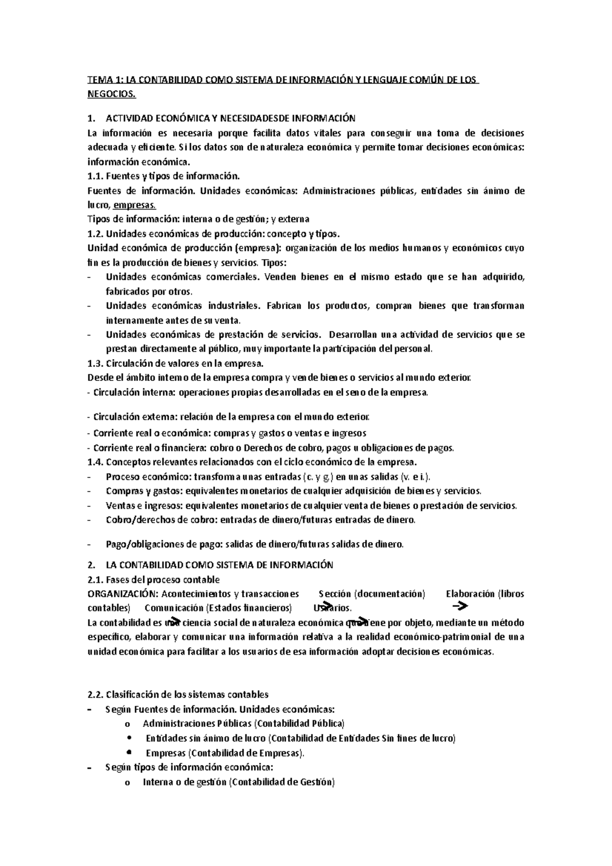 TEMA 1 Contabilidad - Apuntes 1 - TEMA 1: LA CONTABILIDAD COMO SISTEMA ...
