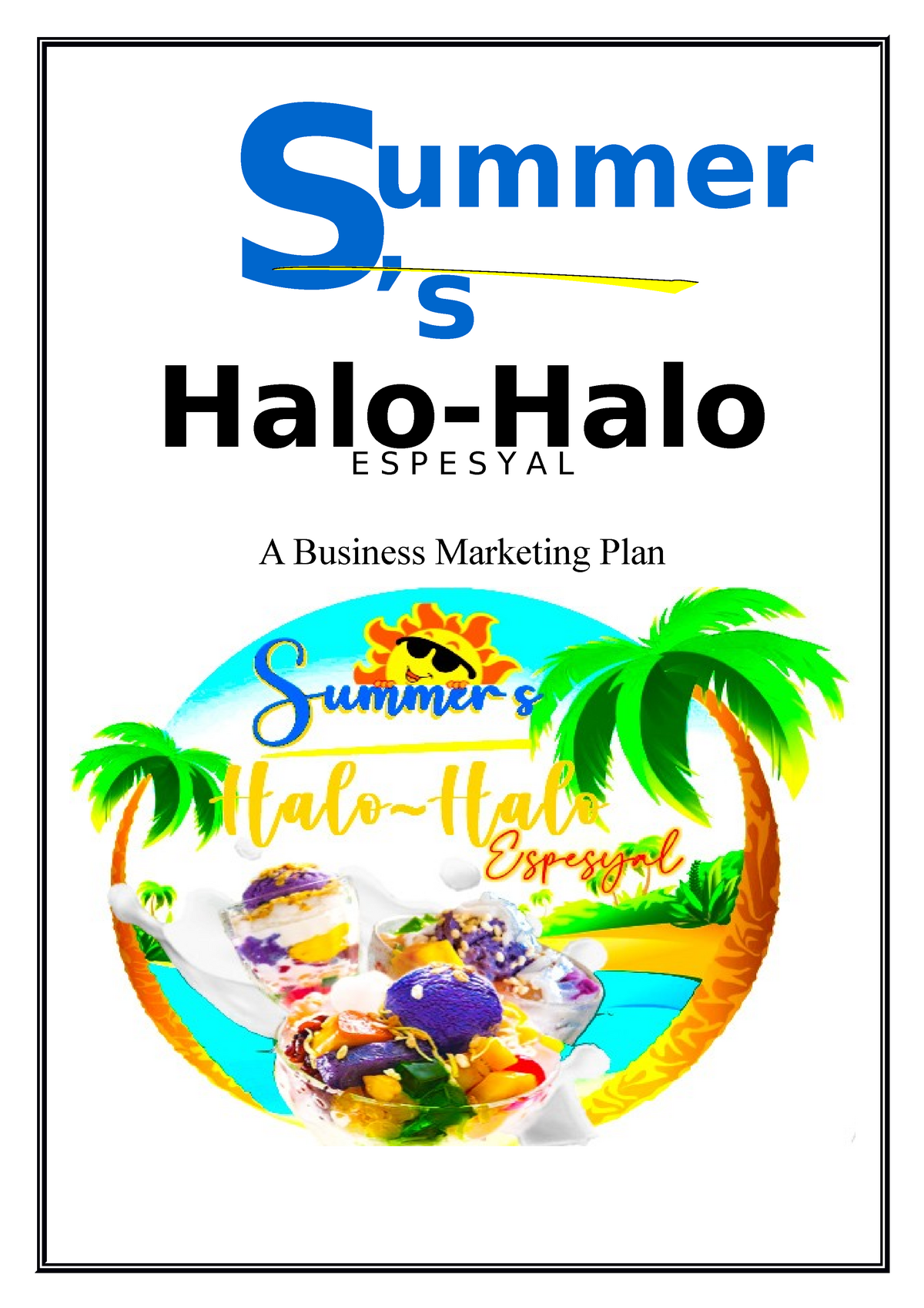 business plan in halo halo
