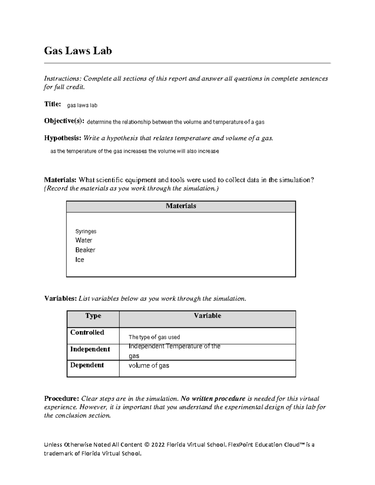 Kami Export - lab report - Unless Otherwise Noted All Content © 2022 ...