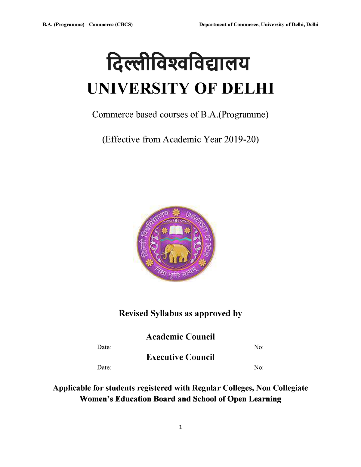 BA Prog Human Resource Management Locf - UNIVERSITY OF DELHI Commerce ...