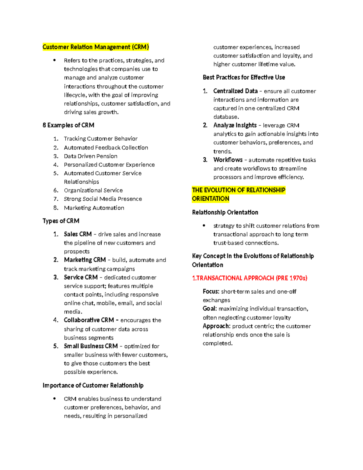 Customer Relation - 8 Examples of CRM 1. Tracking Customer Behavior 2 ...