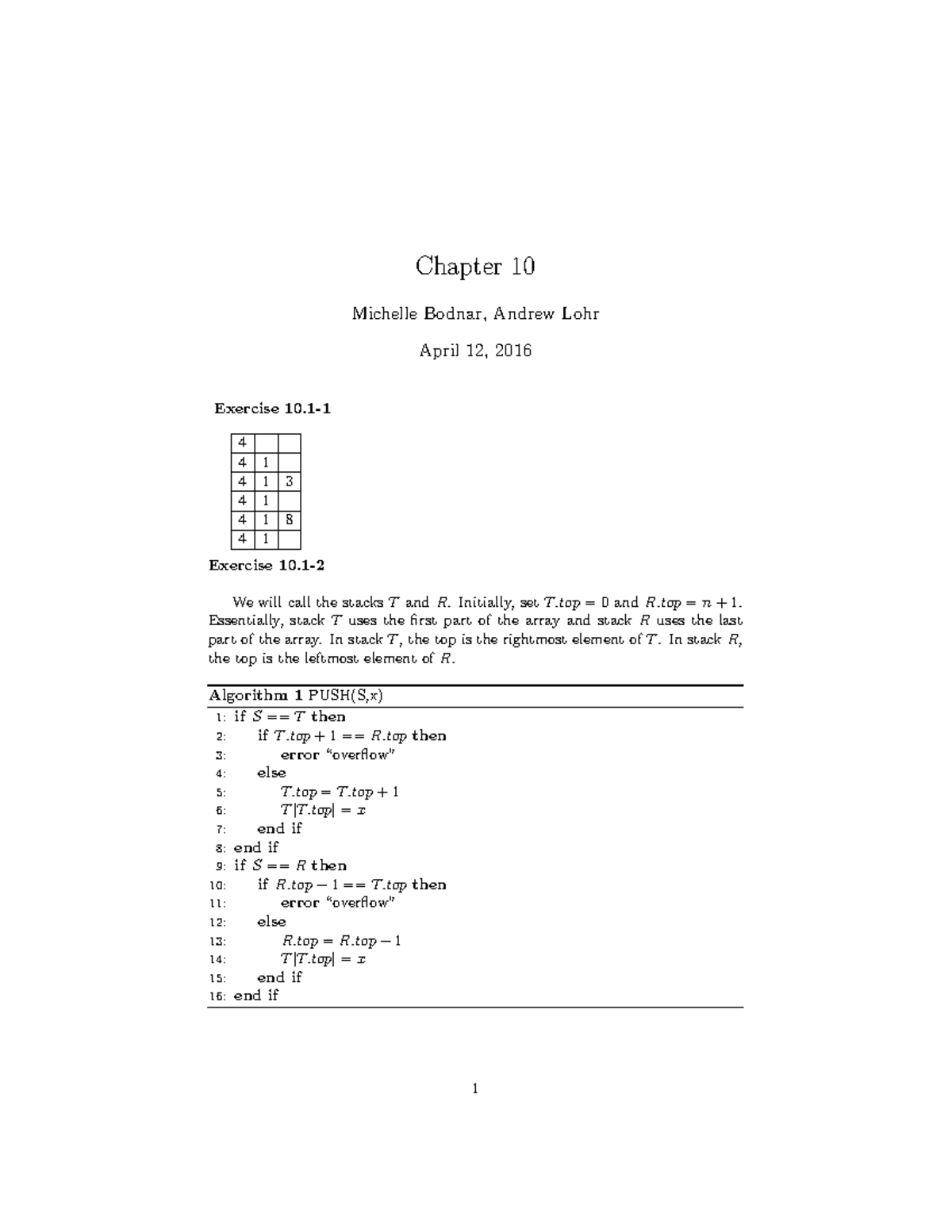 Ch10 - correction of Introduction to Algorithms - Chapter 10 Michelle ...