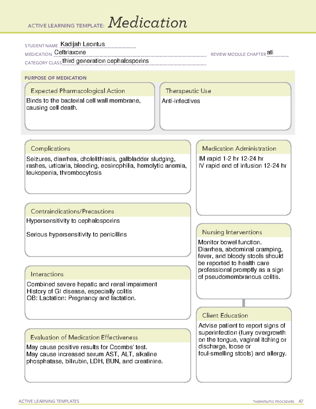 Week 9 med surg ati 4 - ACTIVE LEARNING TEMPLATES THERAPEUTIC PROCEDURE ...