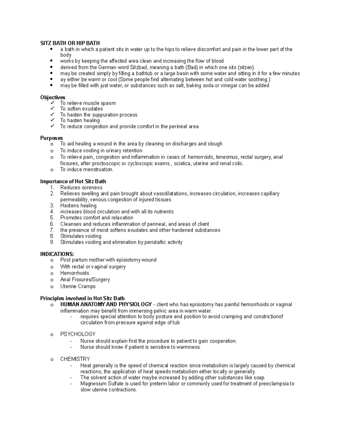 Sitz bath or hip bath SITZ BATH OR HIP BATH a bath in which a patient