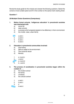 sae3701 assignment 2 memorandum 2023