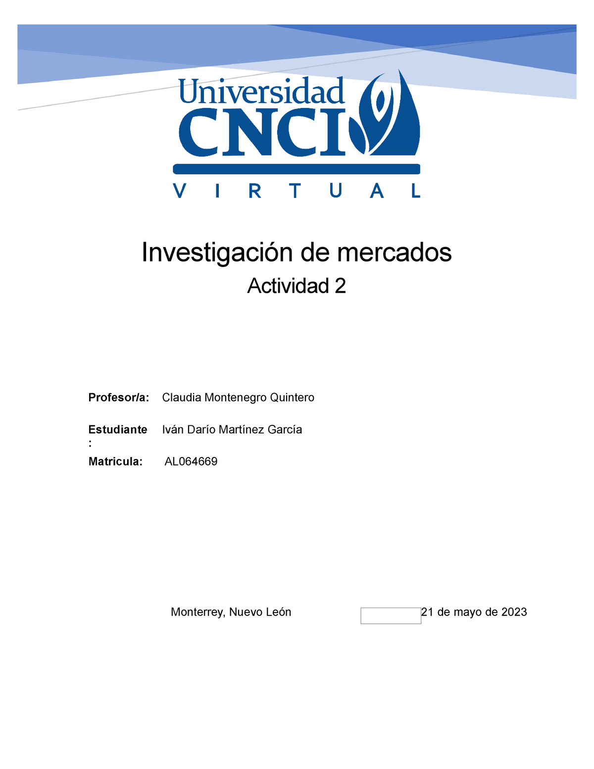 Actividad 2-Investigacion De Mercados - Investigación De Mercados ...