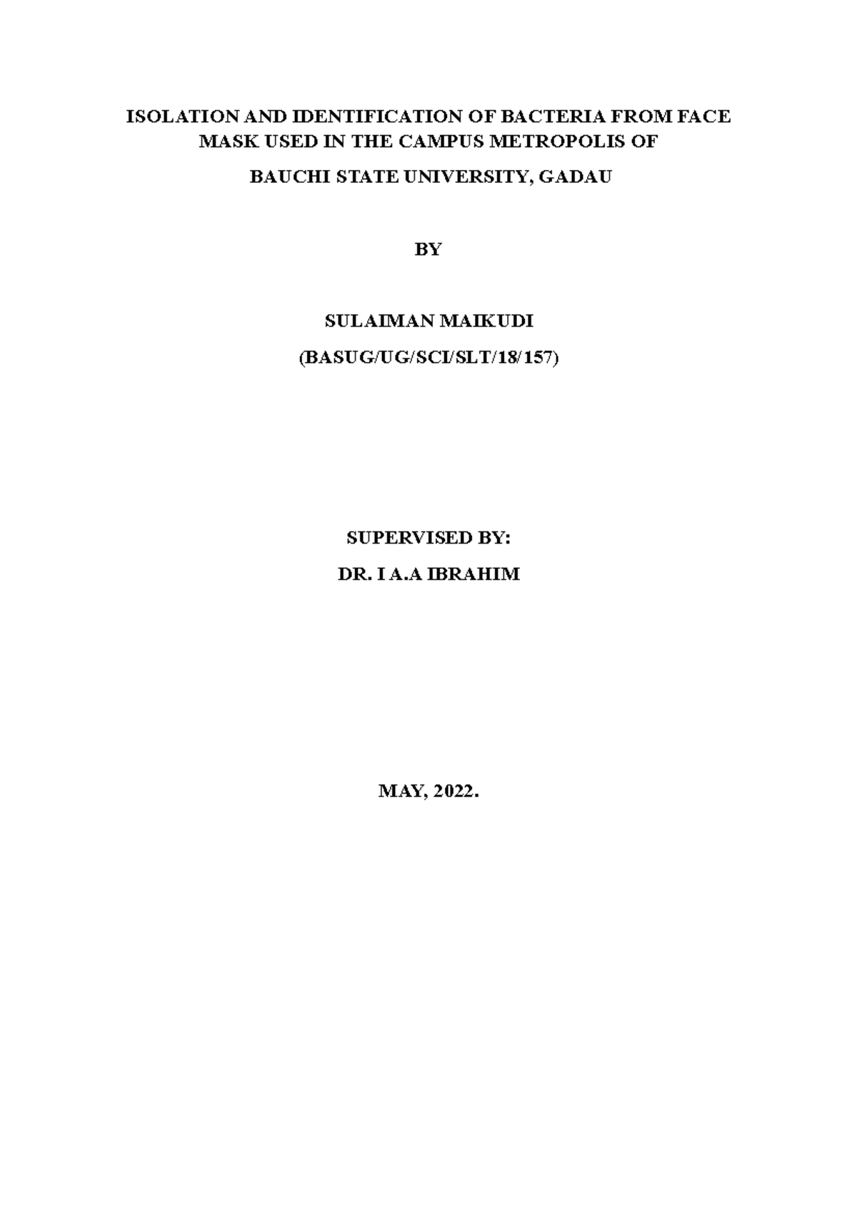 Isolation and identification of bacteria - ISOLATION AND IDENTIFICATION ...