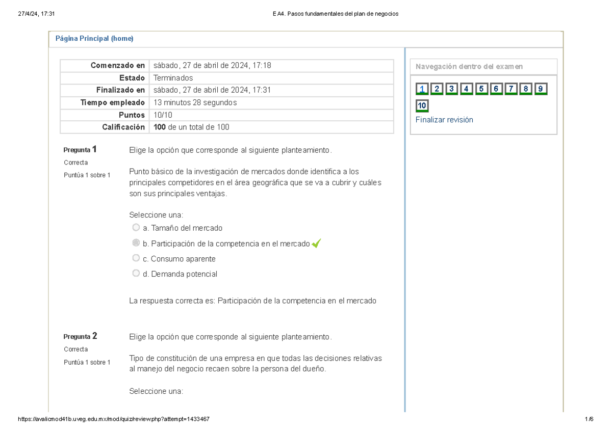 EA4. Pasos Fundamentales Del Plan De Negocios - Página Principal (home ...