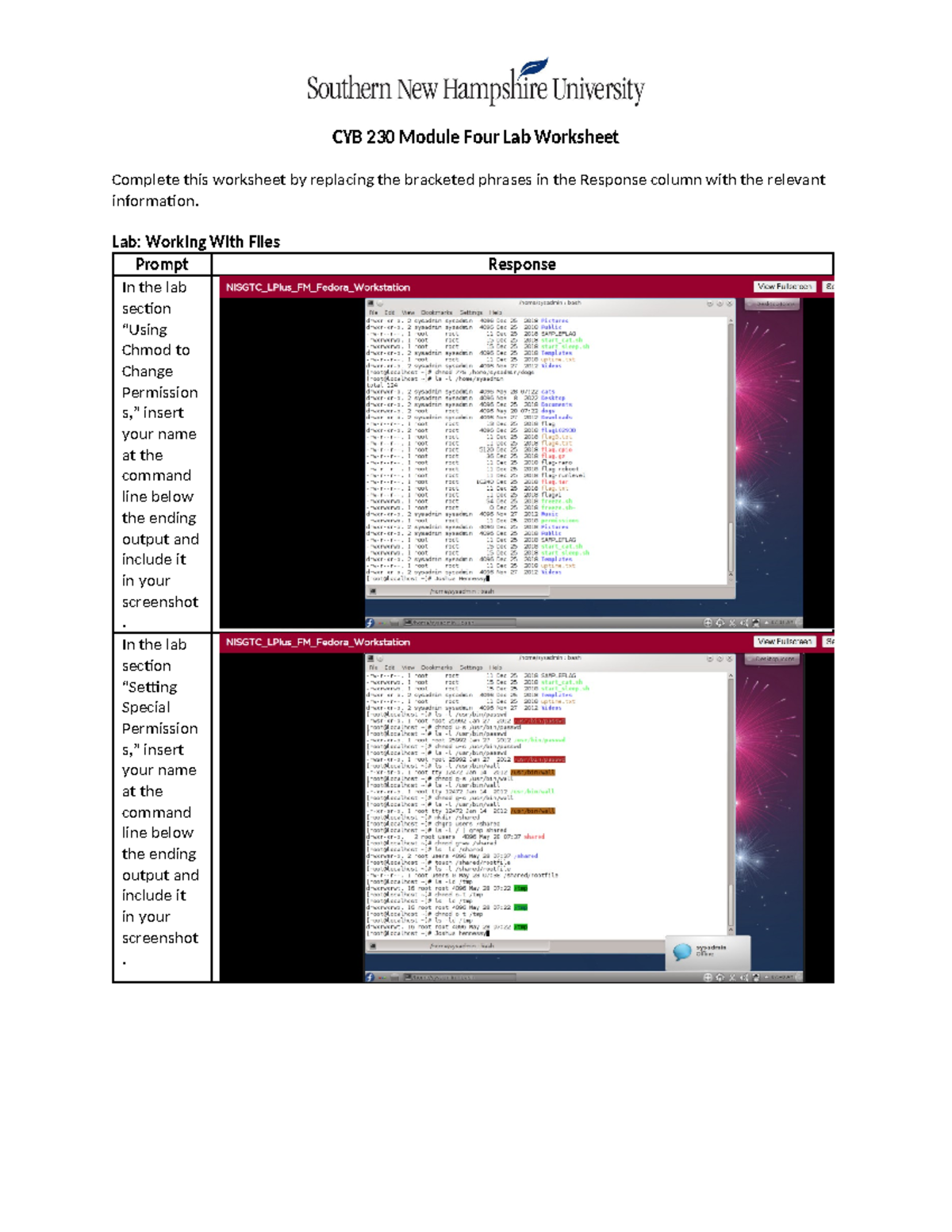 CYB 230 MOD4 Joshua Hennessy - CYB 230 Module Four Lab Worksheet ...