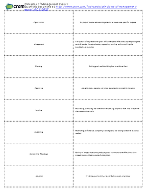 Principles Of Management Exam 3 Flashcards Quizlet - Principles Of ...