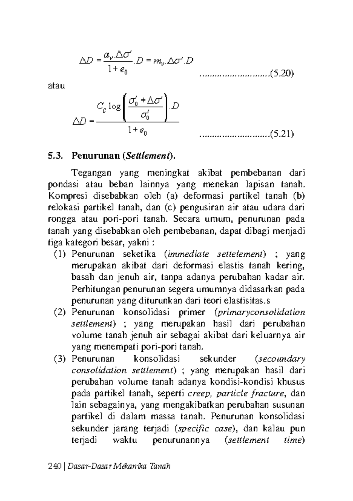 Naskah Buku Dasar Dasar Mekanika Tanah I Teknik Sipil- Tegangan Efektif ...