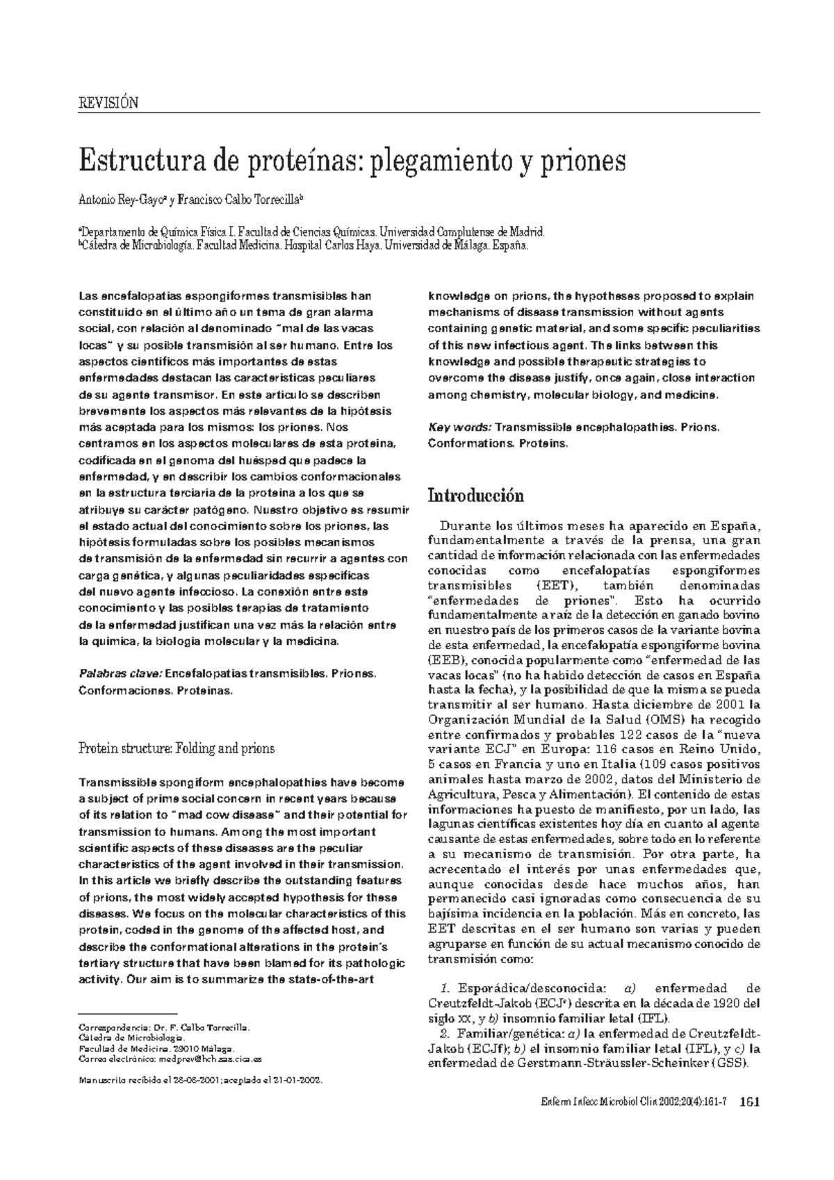 Estructura De Priones Seminario - REVISIÓN Estructura De Proteínas ...