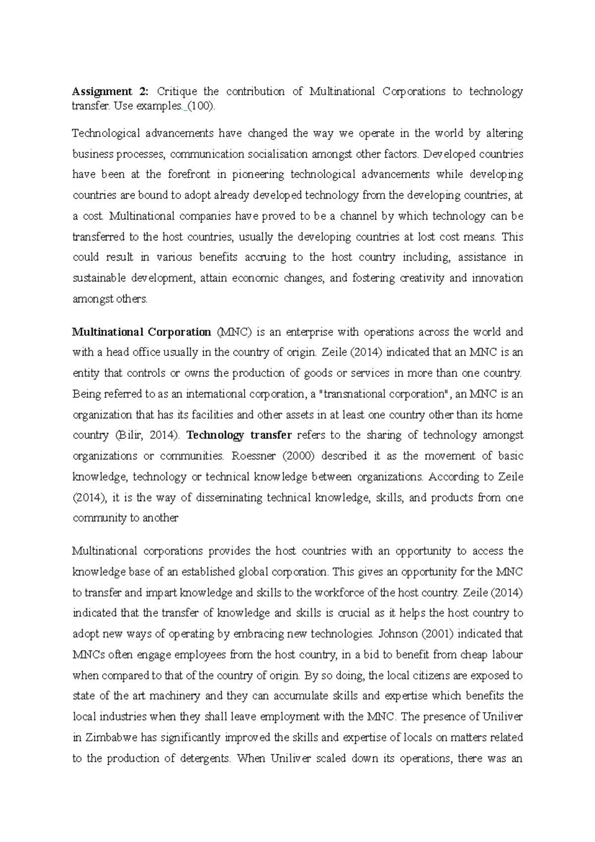 207 Technology and development - Development Finance - Studocu