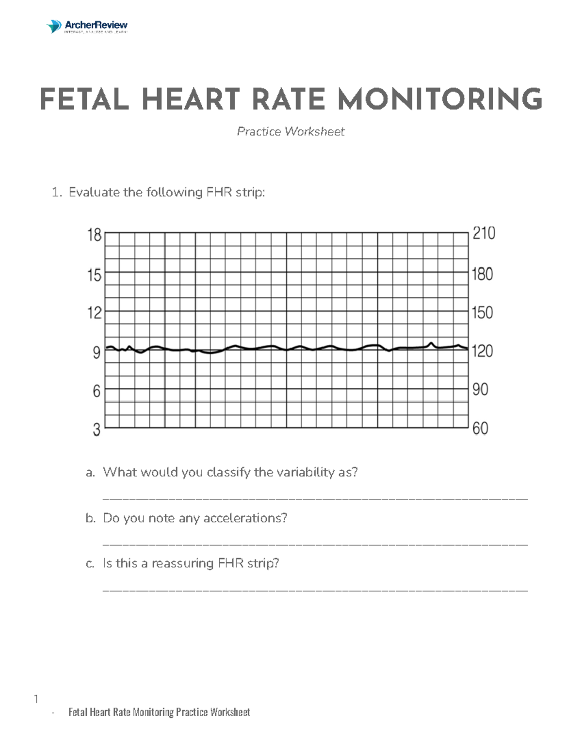 Fetal Heart Rate Monitoring FETAL HEART RATE MONITORING Practice