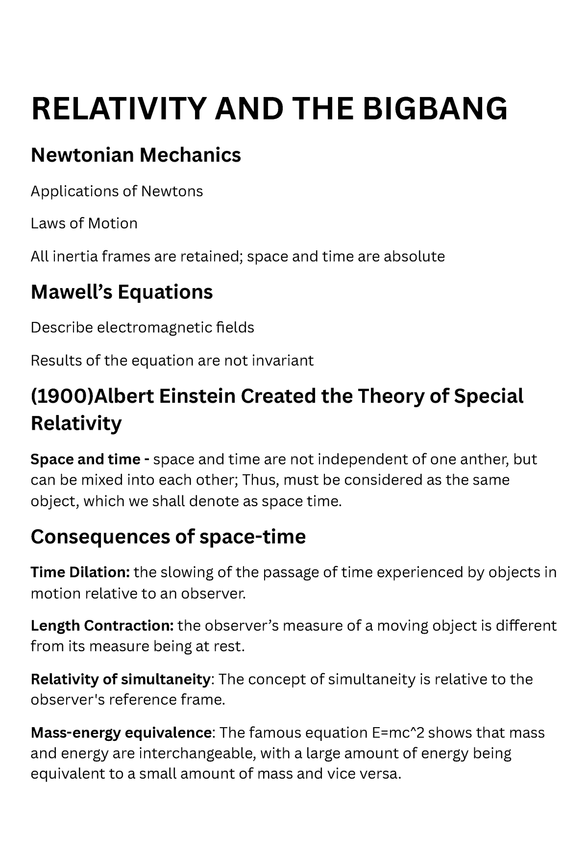 Special-relativity - Its Helpful - RELATIVITY AND THE BIGBANG Newtonian ...