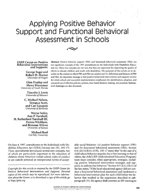 Article 4 - Step By Step Functional Assessment Of Behavior - Step By ...