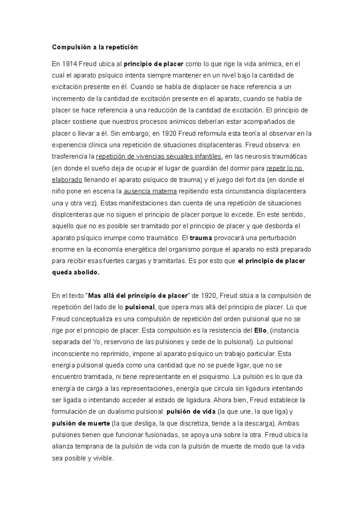 2° parcial resumen del resumen Compulsión