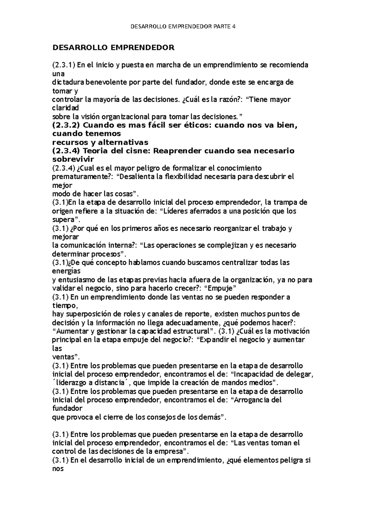 PARCIAL 1 DESARROLLO EMPRENDEDOR PARTE 4 - DESARROLLO EMPRENDEDOR PARTE ...