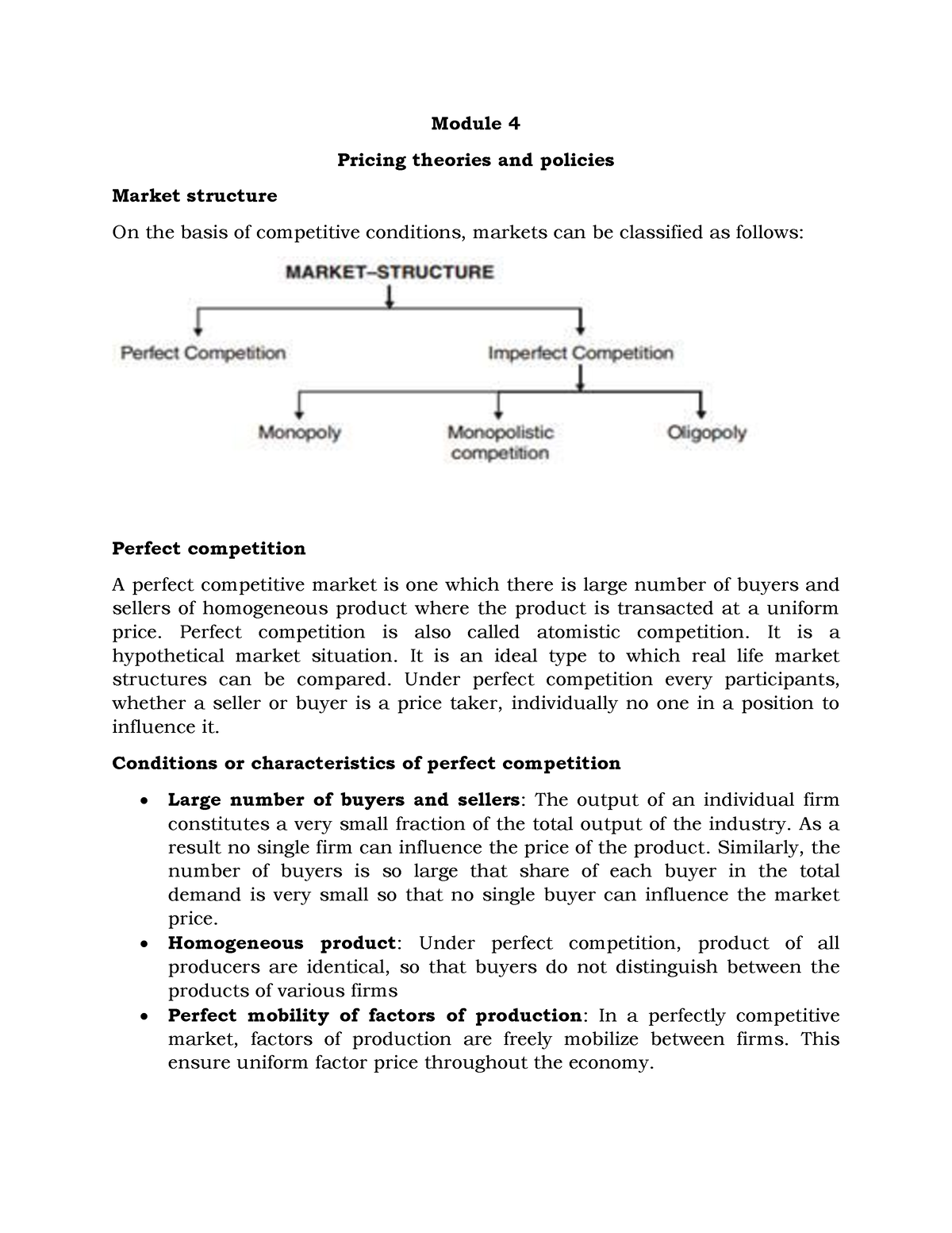 Managerial Economics Module 4 Module 4 Pricing Theories And Policies