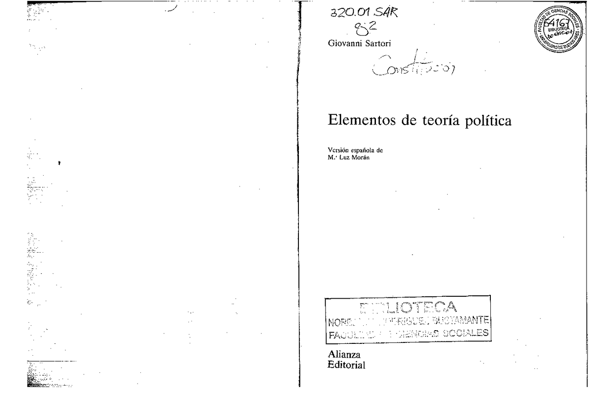 Sartori, Giovanni. (1992) - Elementos de Teoría Política. Capítulo 11