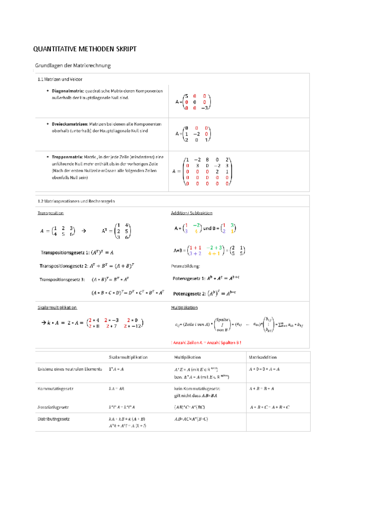 QM Skript Zusammenfassung Quantitative Methoden QUANTITATIVE METHODEN SKRIPT Studocu