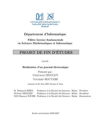 SDIC-PL0914 - PFE CHIMIE - UNIVERSIT ́E MOHAMMED V - AGDAL FACULT ́E ...