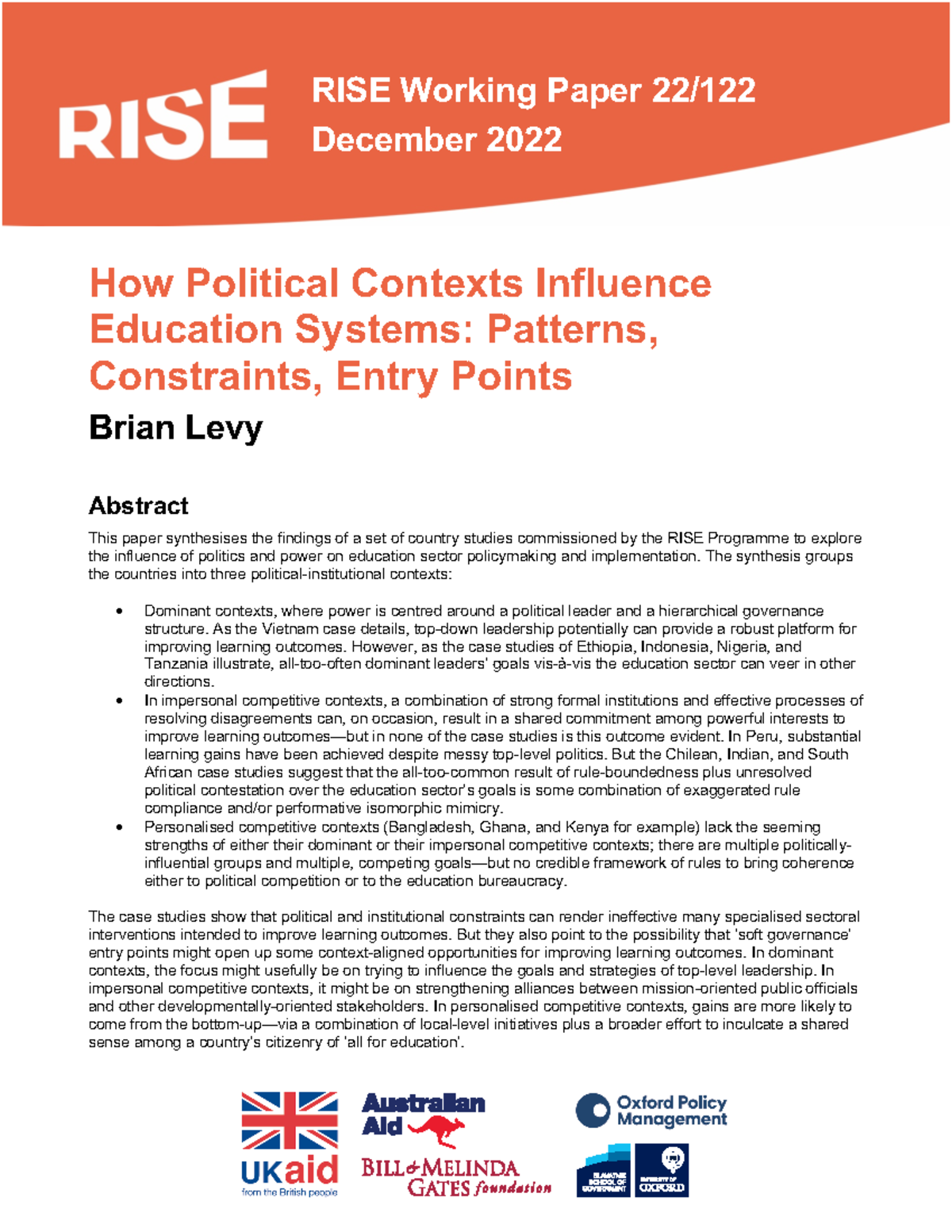 How Political Contexts Influence Education Systems - How Political ...