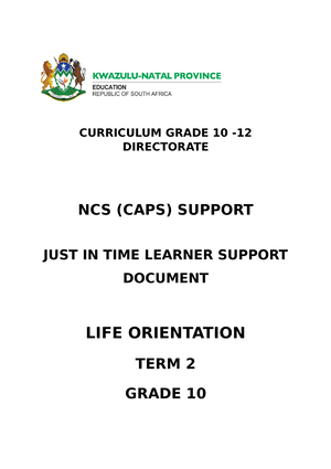 research project life orientation grade 11