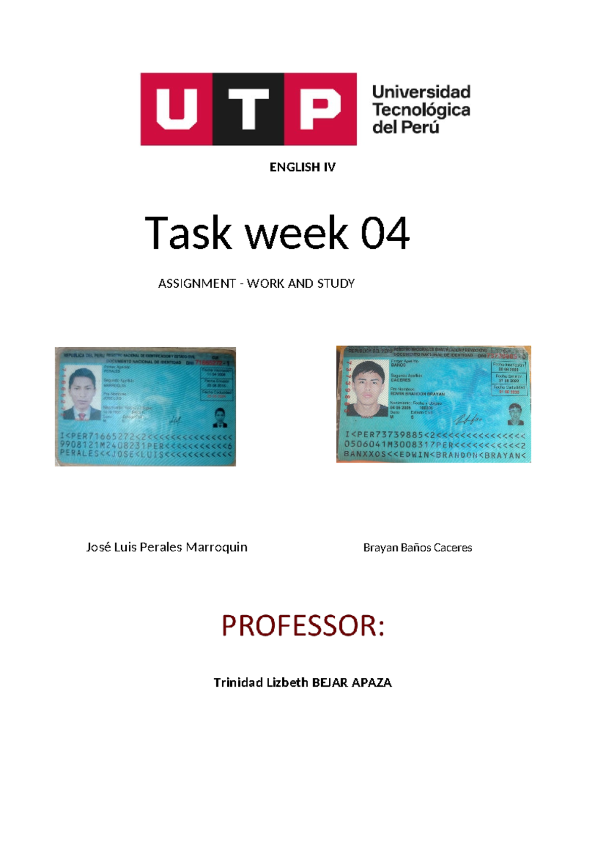 Ingles 4 semana 3 - espero te ayude - Ingles IV - ENGLISH IV Task week ...