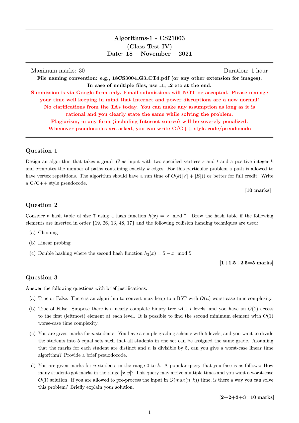 CT04 - Practice Material of Algorithms I (CS21203) course at Indian ...