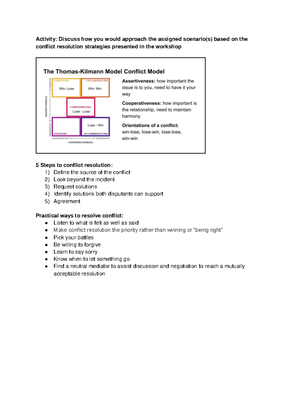 Handout - Conflict Resolution Case Study Activity (final 6Apr2022 ...