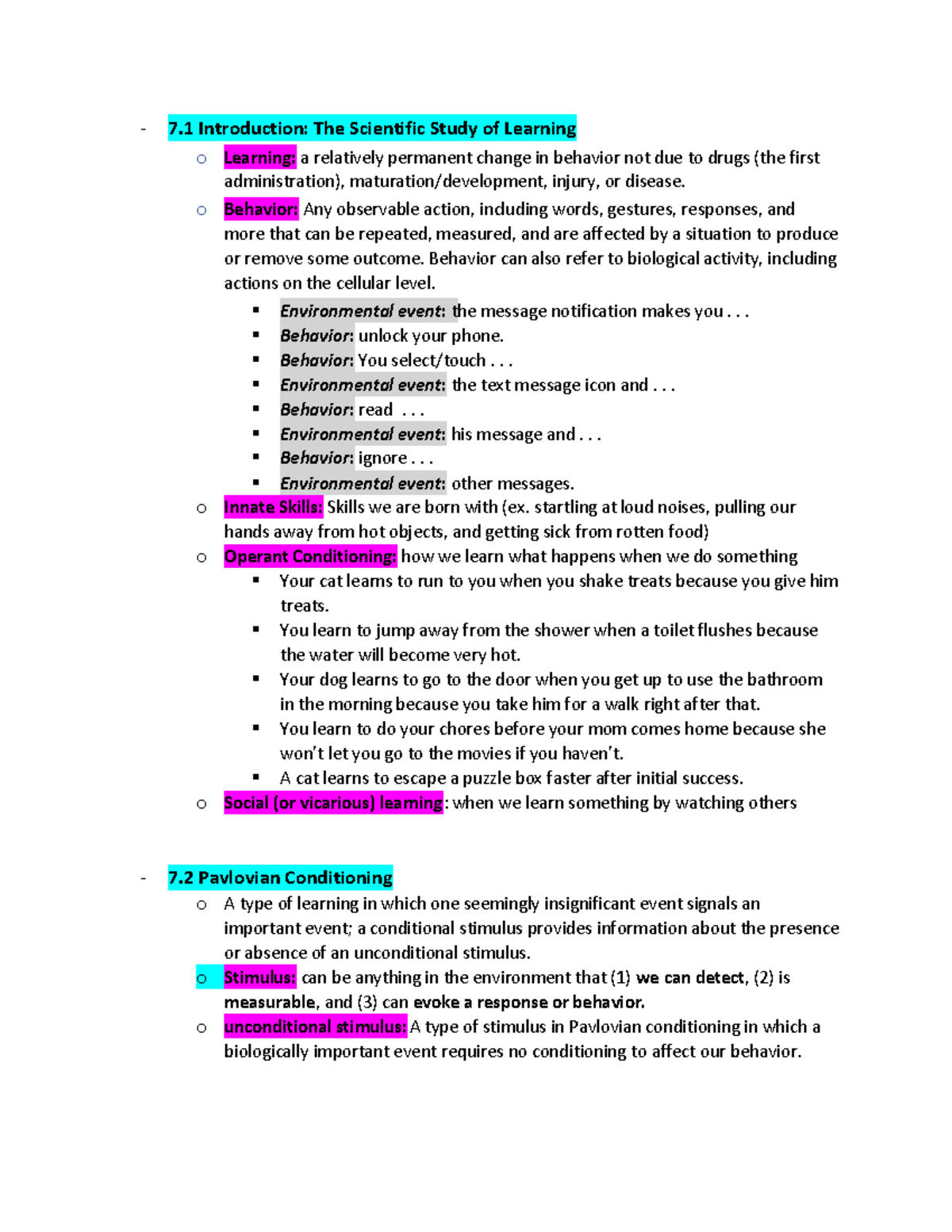 Module 7 - Learning - Lecture Notes 7 - 7 Introduction: The Scientific ...