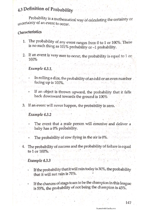 Lecture resource 09 Normal Distribution - Statistics - Studocu