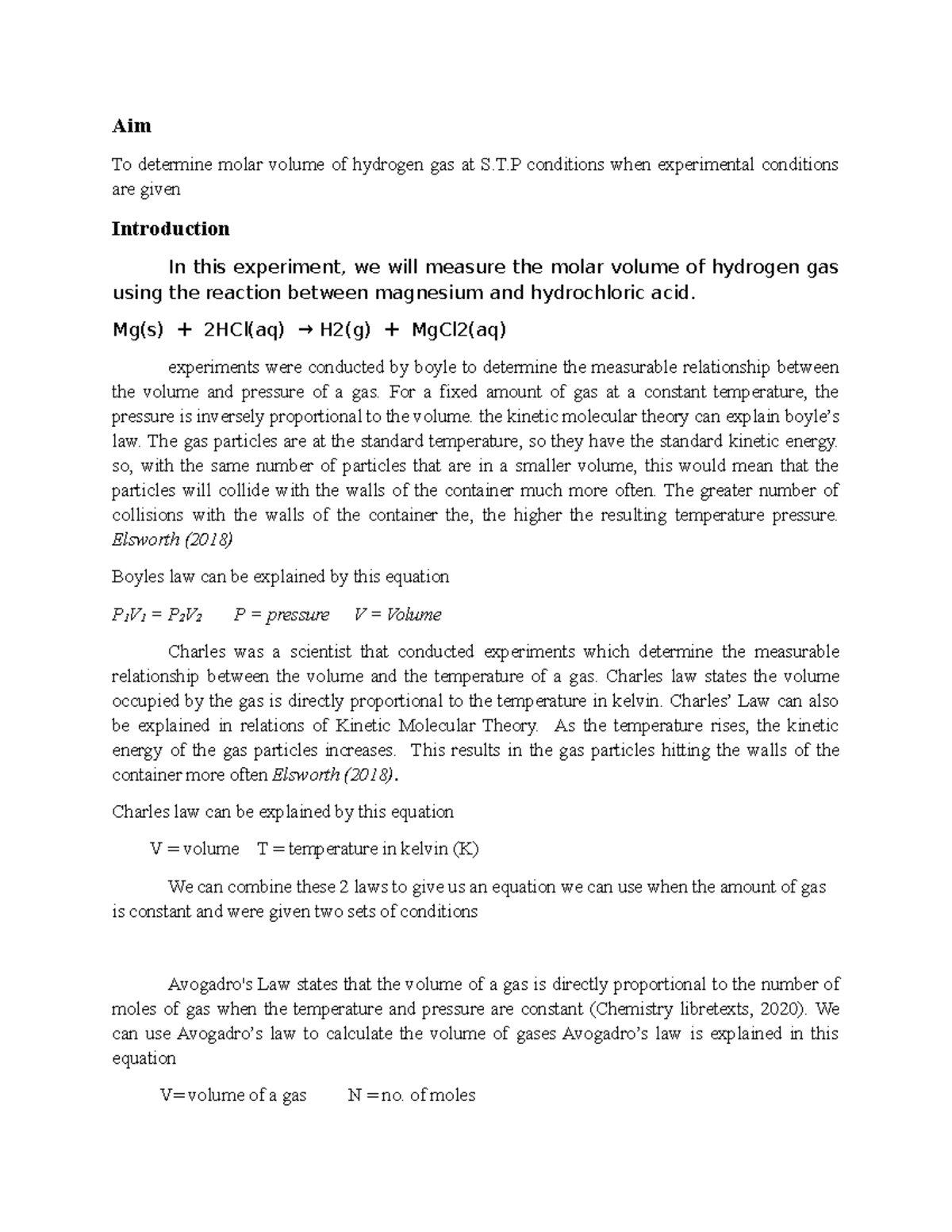 chemistry-report-2-molar-aim-to-determine-molar-volume-of-hydrogen