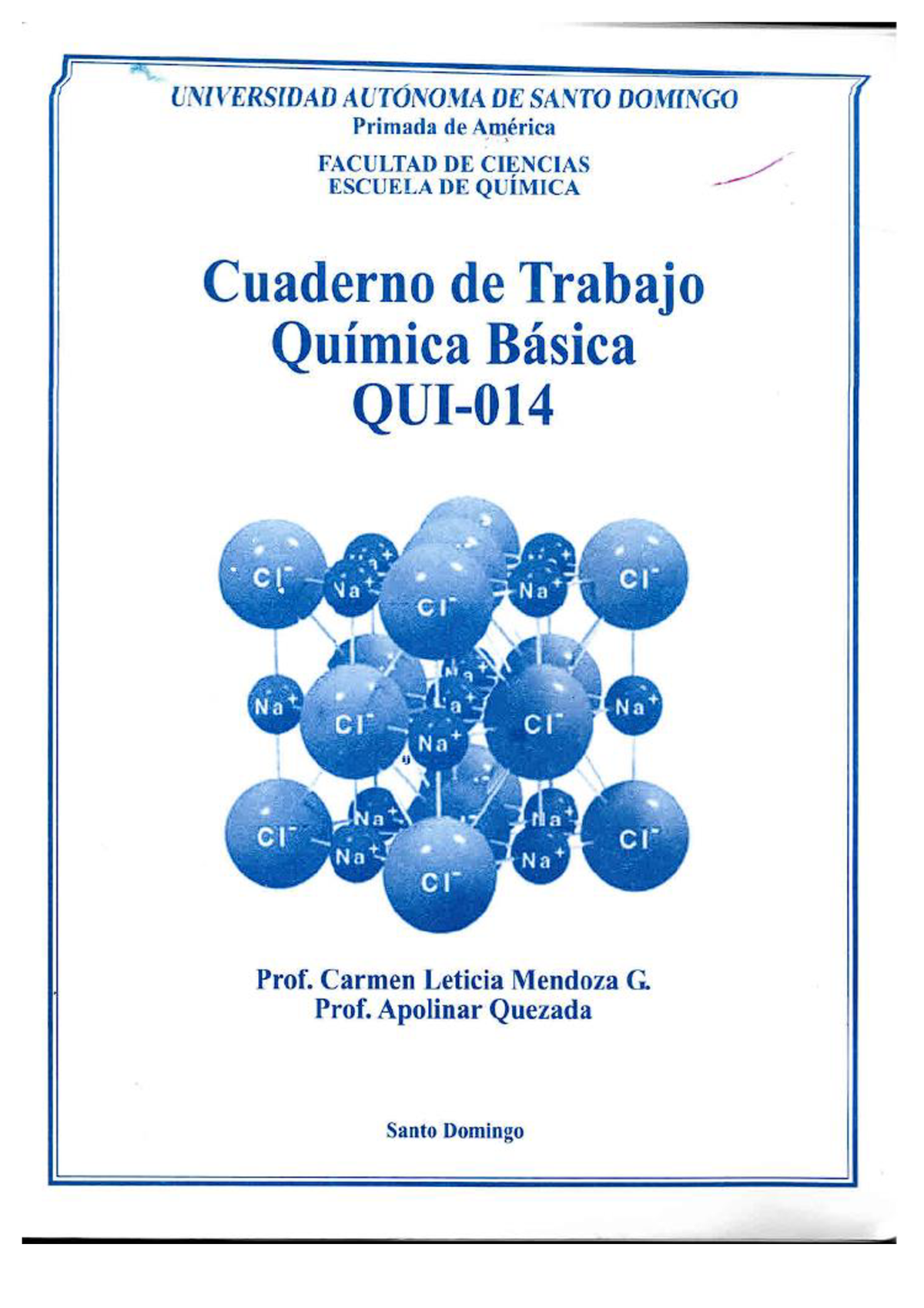 Cuaderno De Trabajo Quimica Basica - Química Básica - Studocu