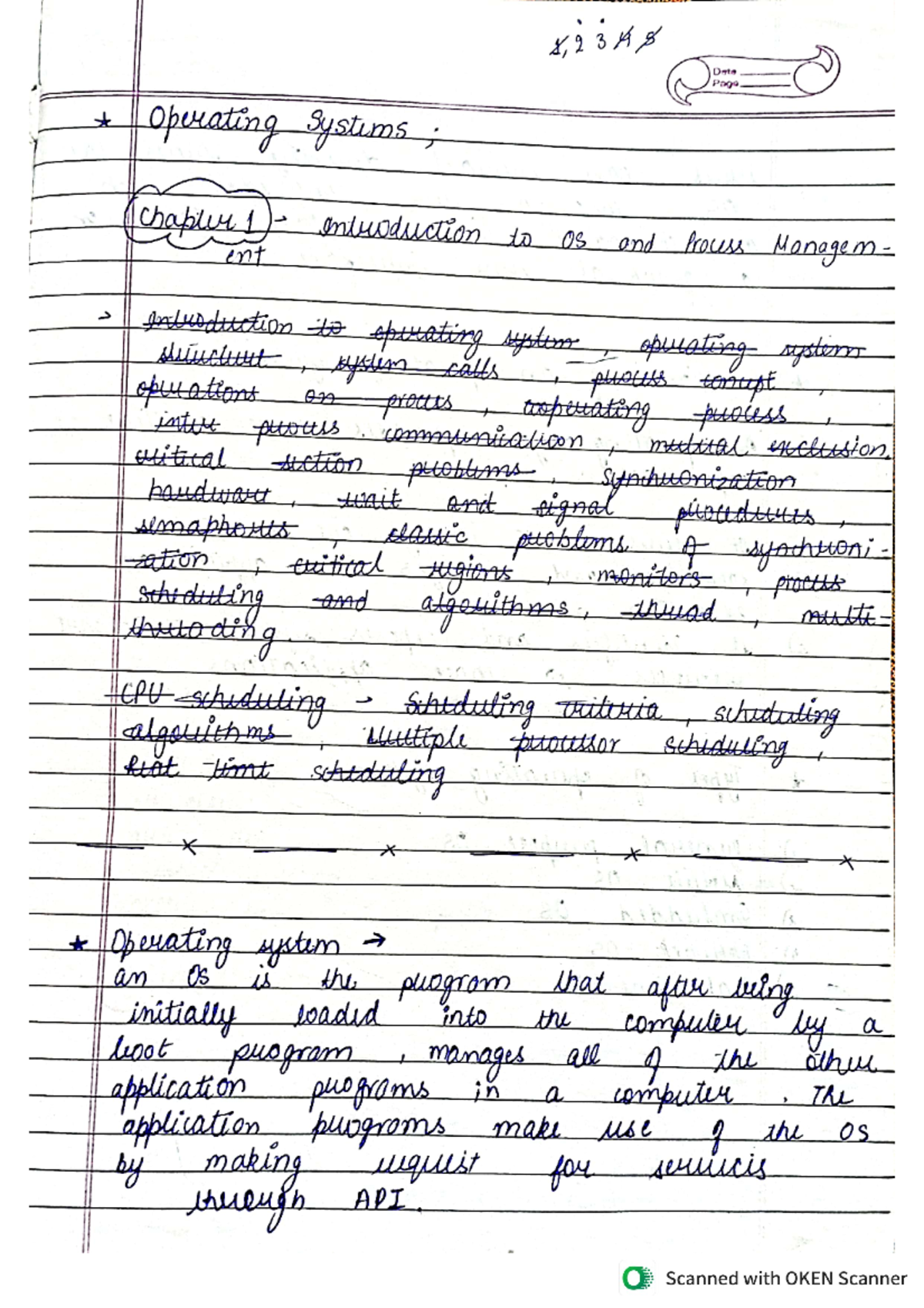 Os rest units 1,2&5 - Unit wise notes for the subject of operating ...