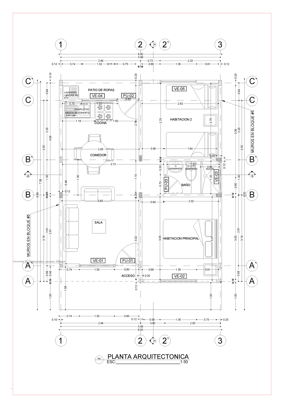 PREOPERACIONAL PLANTA ELECTRICA - LAVADERO (.60X.60X) MESÓN EN CONCETO ...