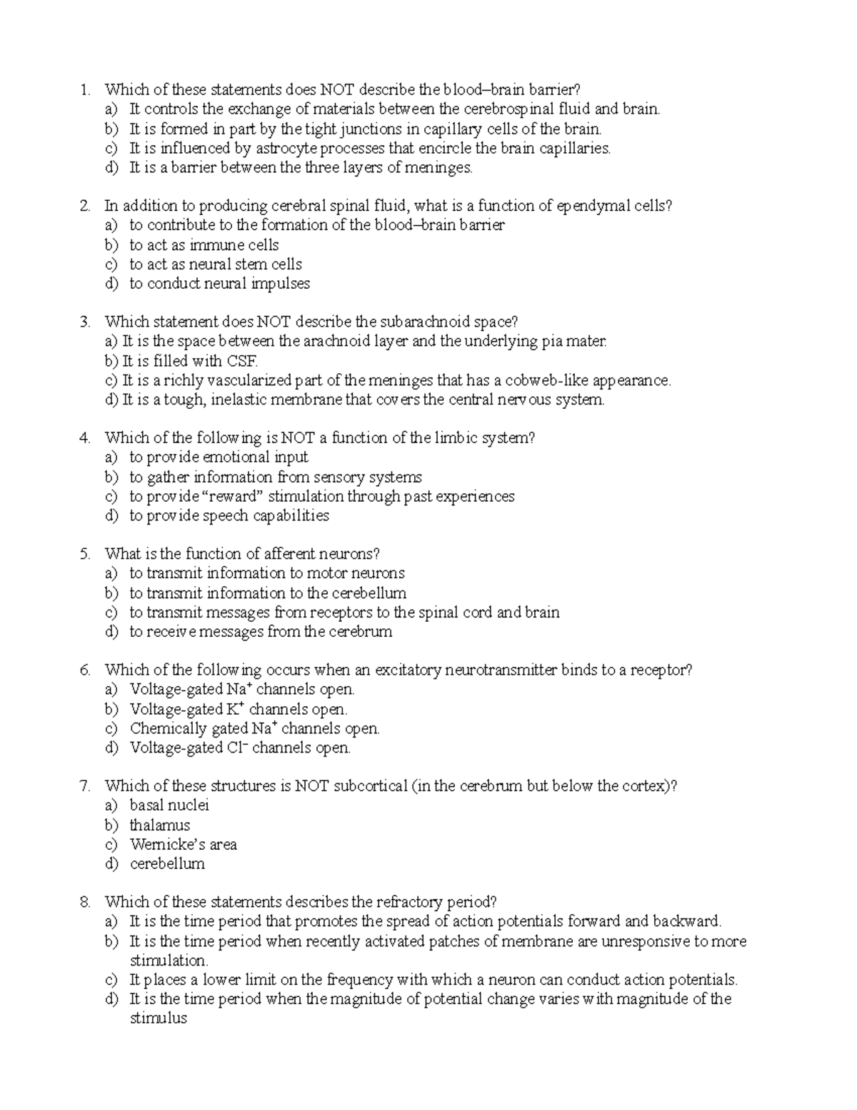 Assignment 5 exam II review - Which of these statements does NOT ...