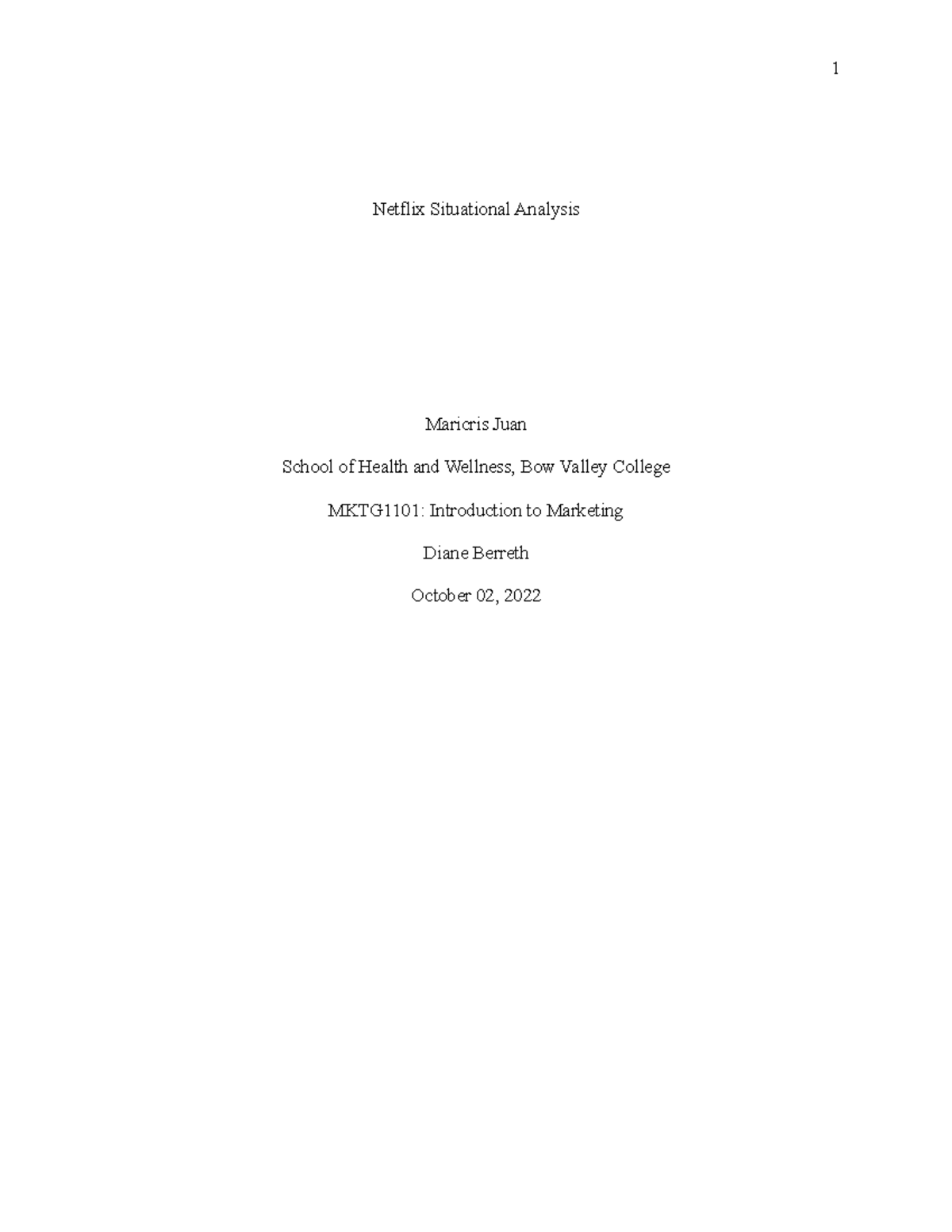 Netflix SWOT analysis - Netflix Situational Analysis Maricris Juan ...