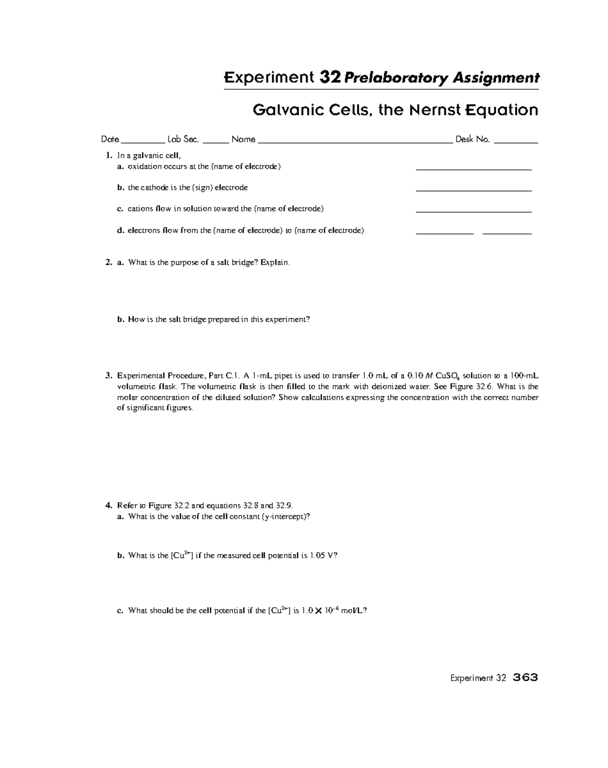 experiment 16 pre laboratory assignment